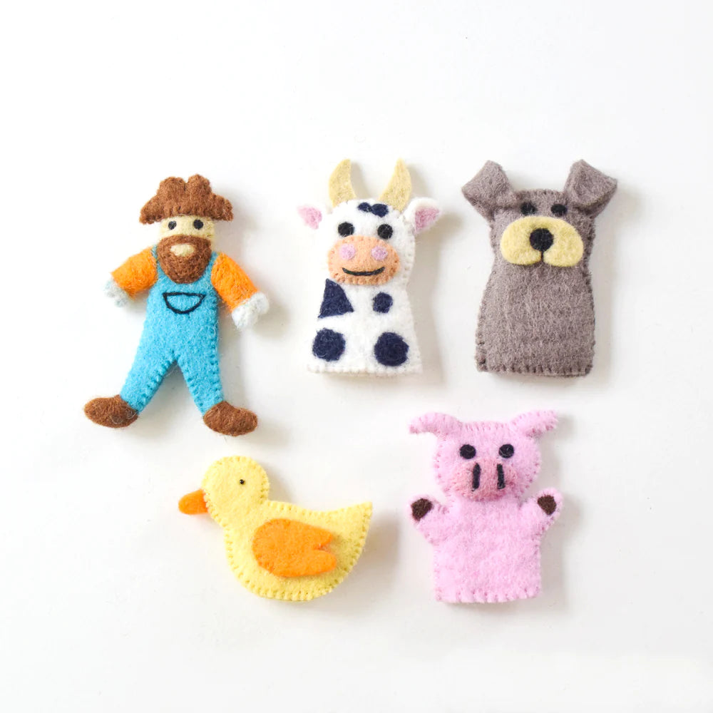 old macdonald farm animals a finger puppet set
