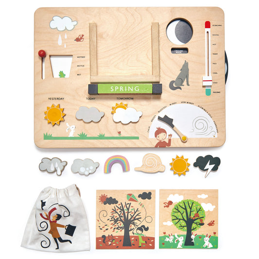 wooden weather station