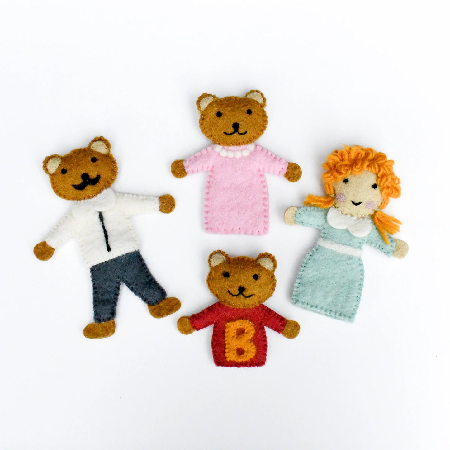 goldilocks and the three bears finger puppet set
