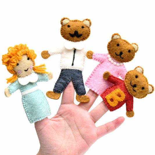 goldilocks and the three bears finger puppet set